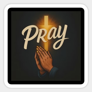 Pray Christian Faith Gift Sticker